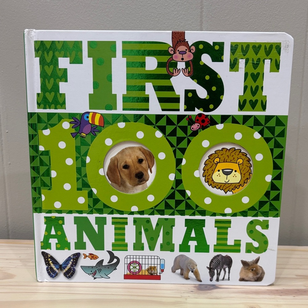 First 100 Animals Book Baby Infant Toddler
